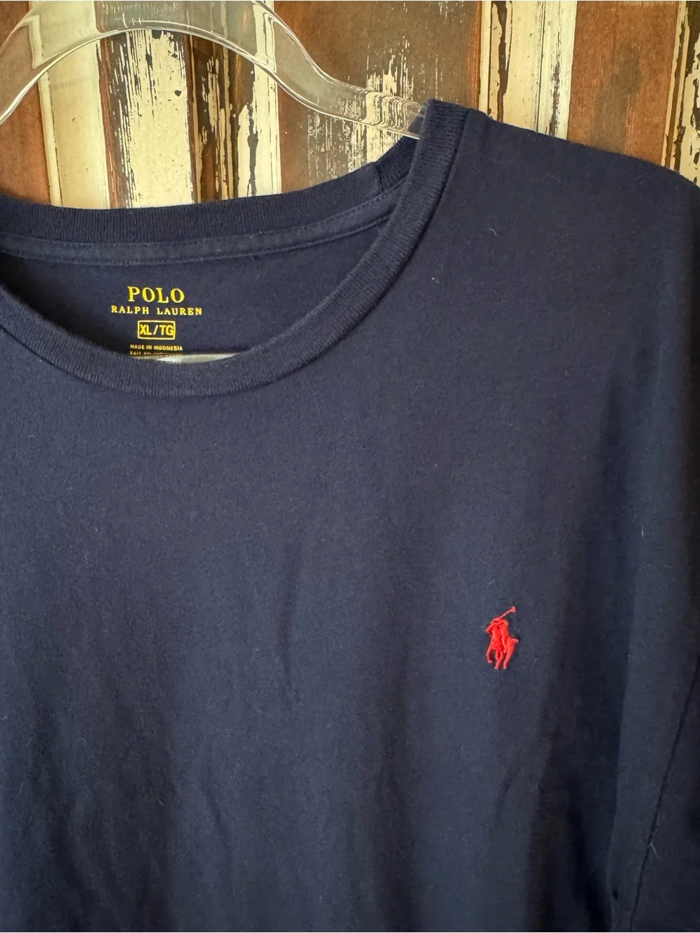 Polo by Ralph Lauren Navy Short-Sleeve Tee with Red Pony- size XL